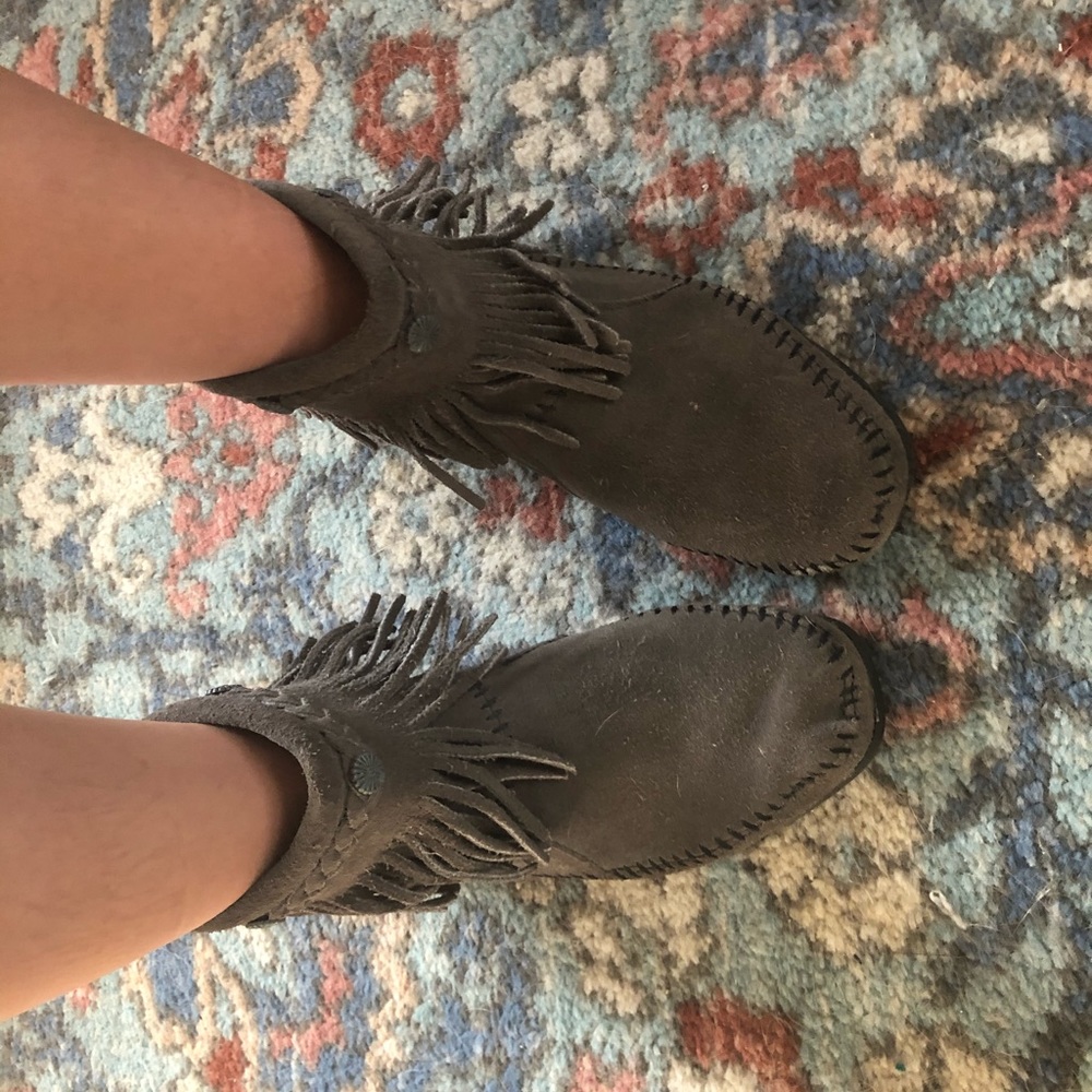 Minnetonka Moccasin Fringe Booties